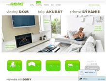 Tablet Screenshot of minidomy.sk